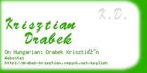 krisztian drabek business card